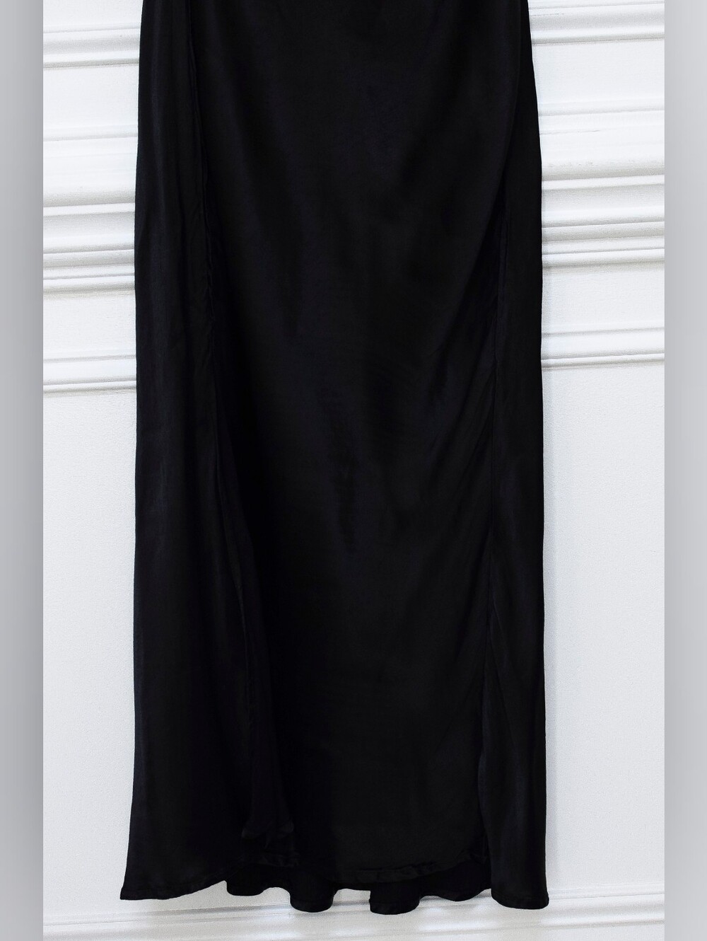 NWT Anthropologie Bl-nk Egyness Black One Shoulder Slip Dress Midi Size 12 90s - Picture 11 of 13